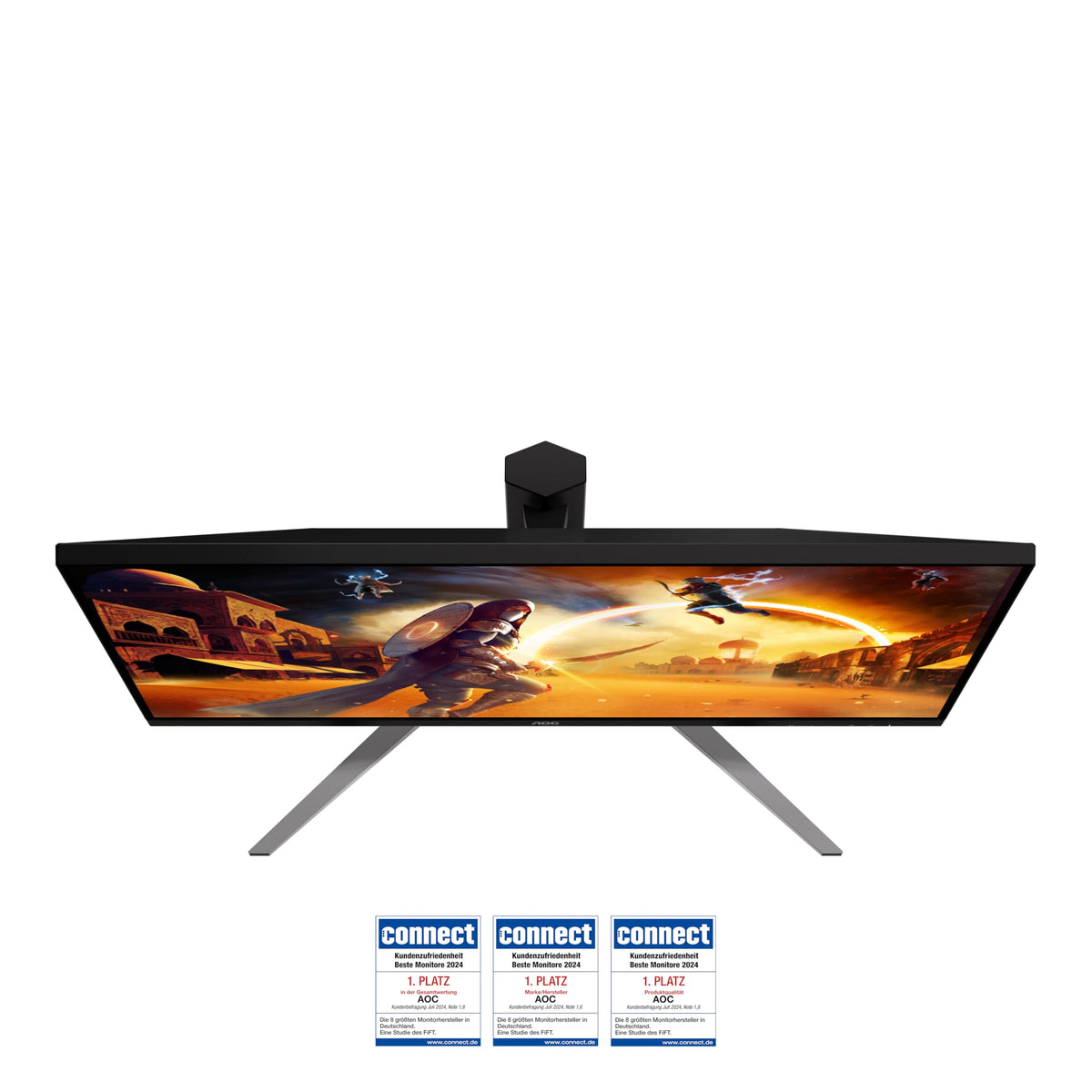 AOC U32G4U Monitor de Gaming de 32 Zoll cu Hub USB, mod dual, panou Fast IPS, 1ms GtG, Adaptive Sync, HDR400, G-Sync Comp., ajustare pe înălțime, (3840x2160@160Hz; 1920x1080@320Hz HDMI 2X 2.1 DP 1x 1.4) Negru