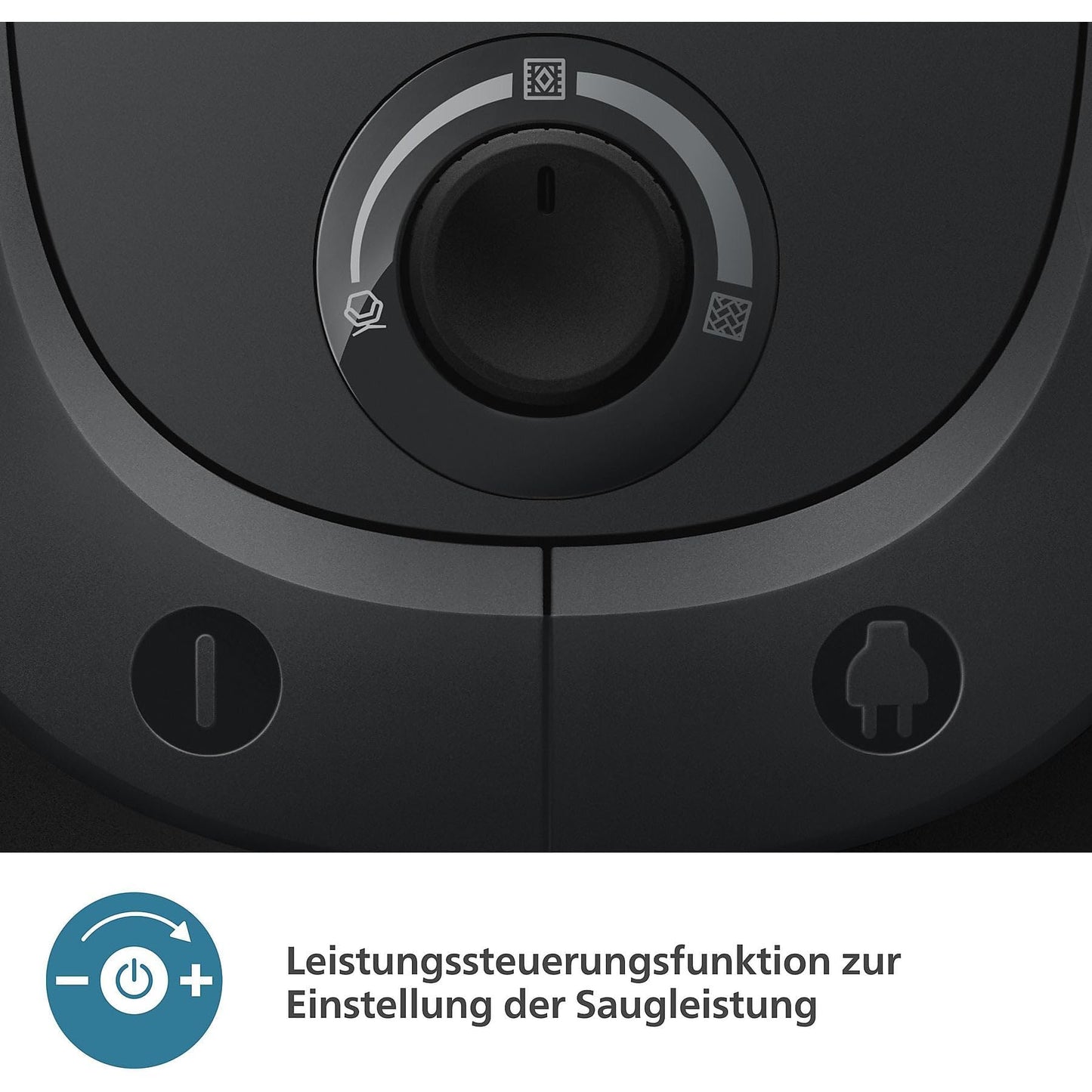 PHILIPS 6000-Series Bag Vacuum Cleaner Performer LED - 900 W Motor, TriActive+ LED Nozzle, HEPA, 9 m, Durable Bags, Black (XD6142/12)