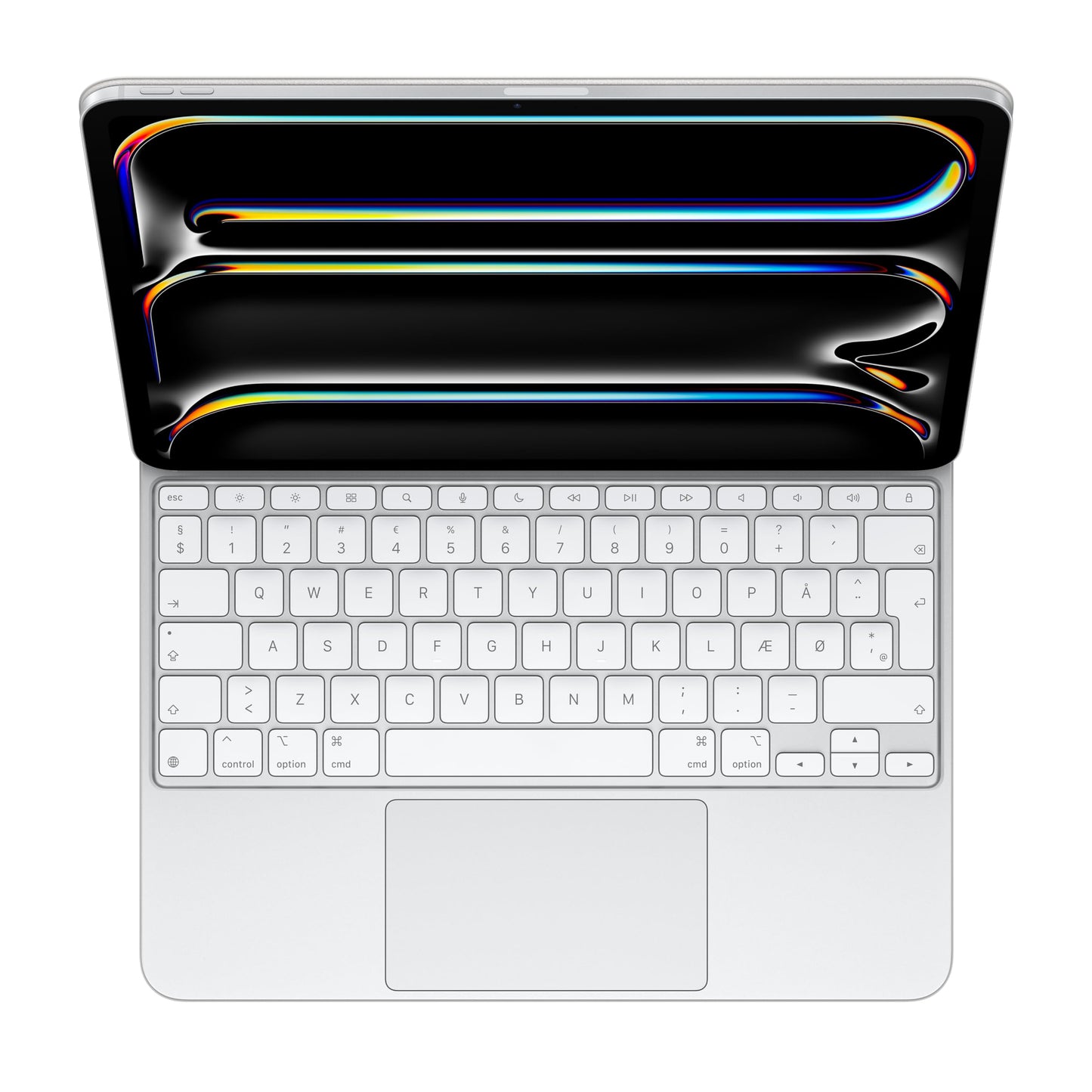 Apple iPad Magic Keyboard Case for the 13'' iPad Pro (M4) for comfortable typing, integrated trackpad, row of function keys, Danish - White  - MWR43DK/A
