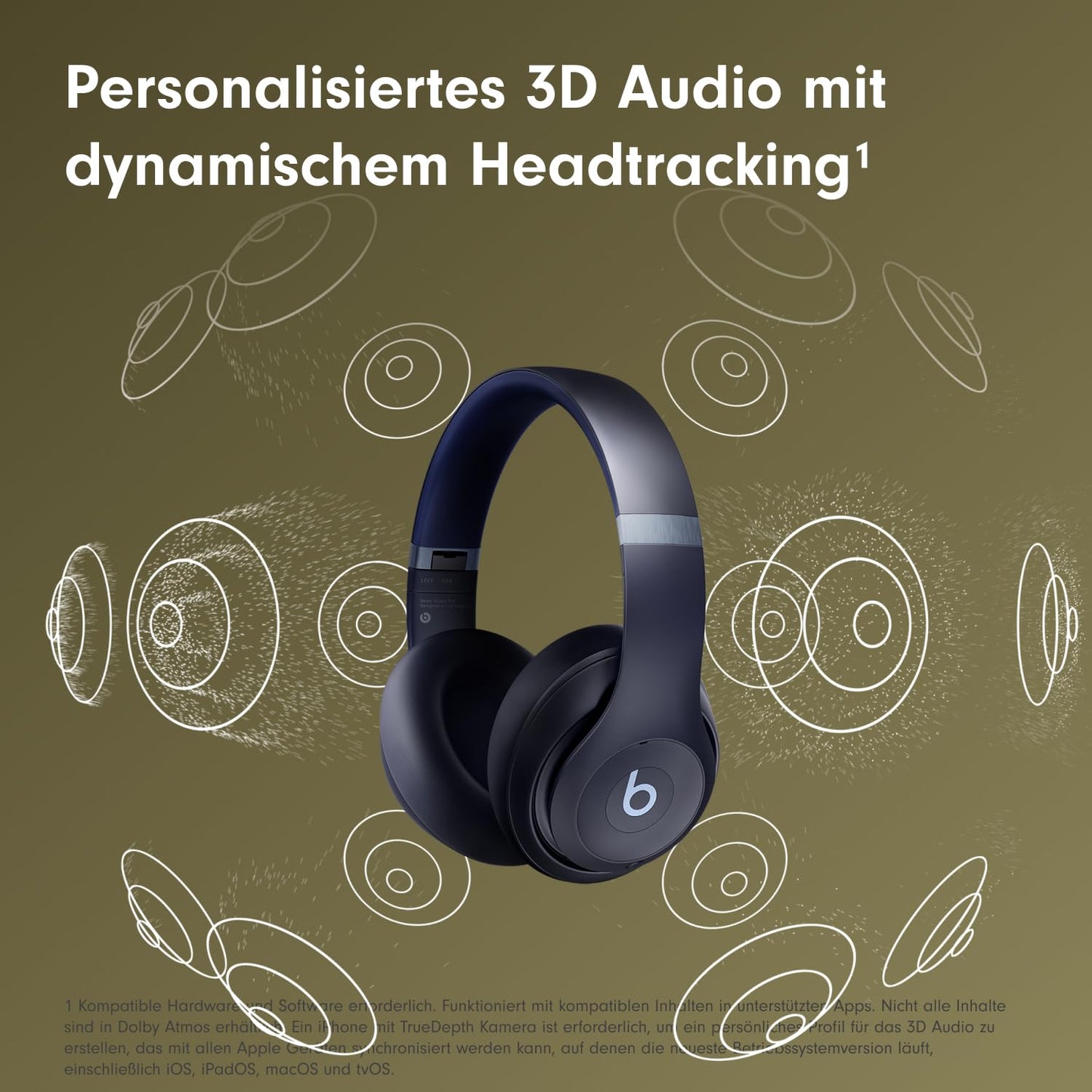 Beats Studio Pro - Completely Wireless Bluetooth Noise Canceling Headphones - Personalized 3D Audio, USB-C Lossless Audio, Apple & Android Compatibility - Navy - MQTQ3ZM/A