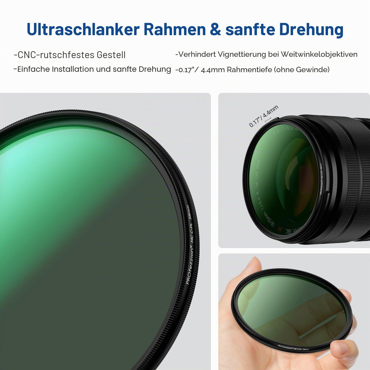 PROfezzion Polarizing Filter 67mm CPL Filter for Canon R6 Mark III II 90D 80D 70D - PF-67CPL
