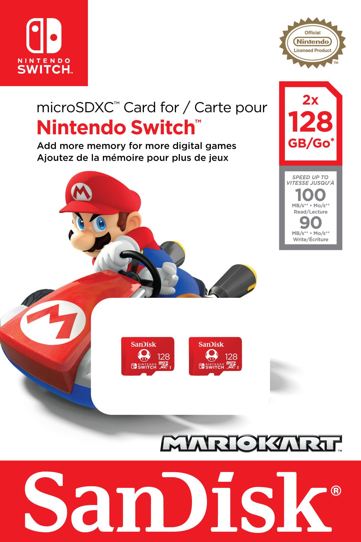 SanDisk microSDXC UHS-I Memory Card for Nintendo Switch - SDSQXAO-128G-GN6Z2