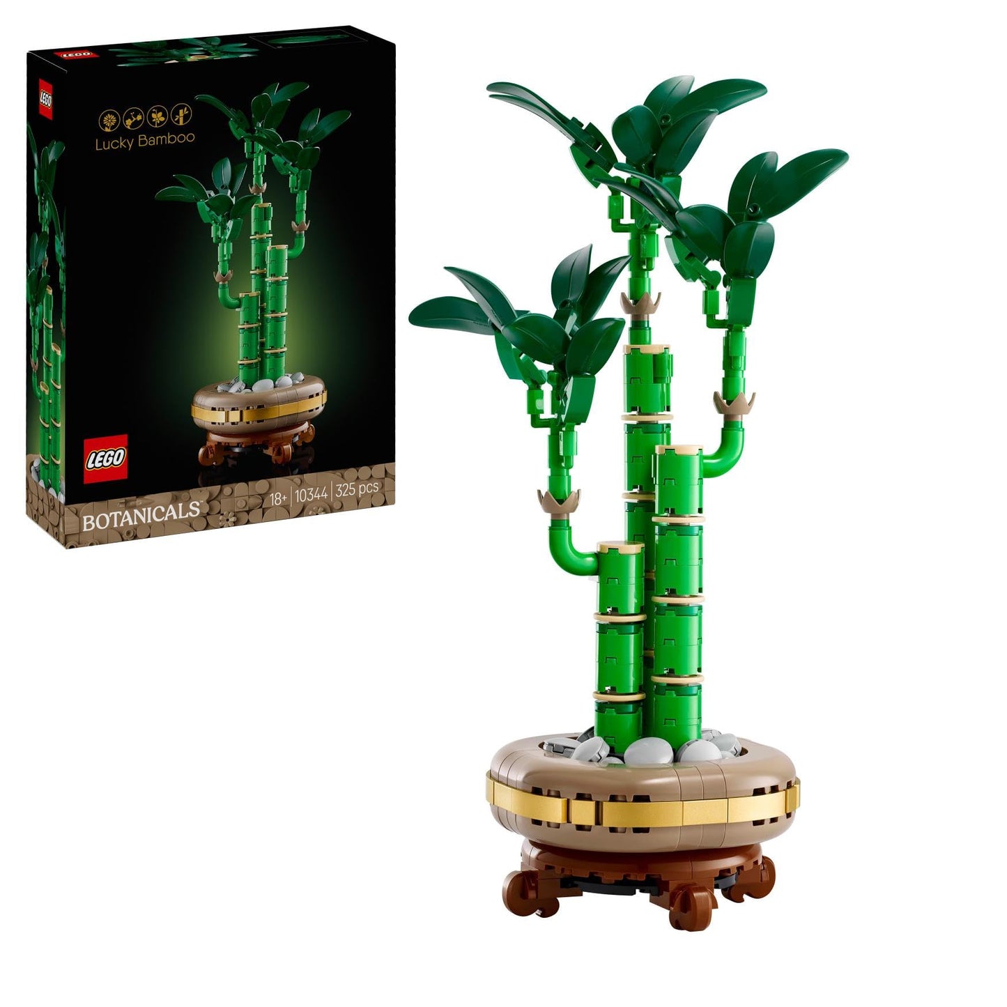 LEGO Botanicals Lucky Bamboo, Artificial Plant - Building Set for Adults - Housewarming or Graduation Gift for Women and Men - Home Decoration 10344