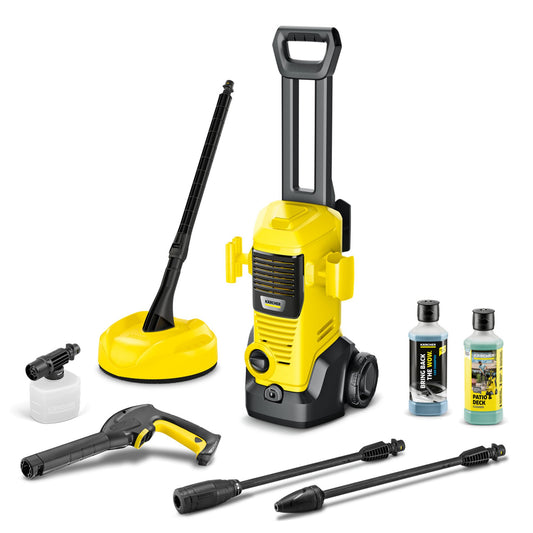 Kärcher high-pressure cleaner K 3 FJ Home, pressure: max. 120 bar, including foam nozzle for well-adhering foam and maximum dirt-dissolving power & HomeKit, yellow - 1.676-359.0