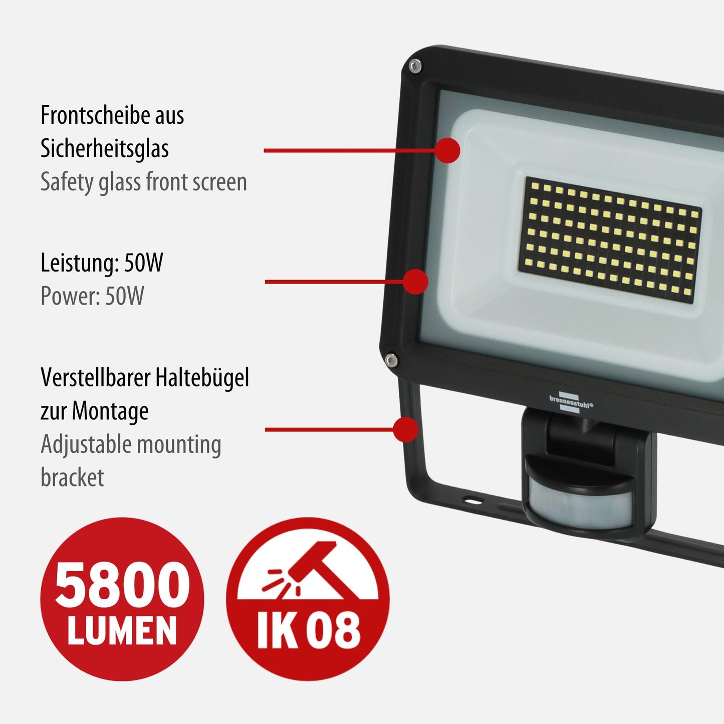 Brennenstuhl LED spotlight JARO 7060 P 50W - 1171250542