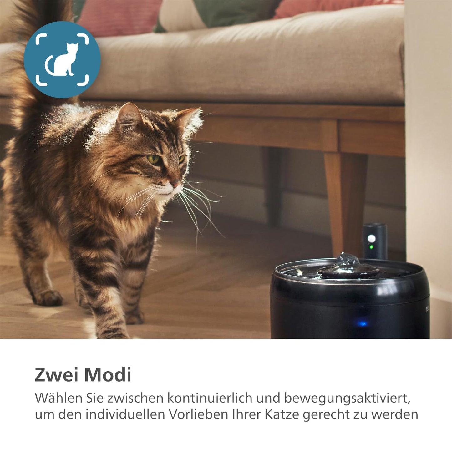 Philips Pet Series Cat Fountain, Smart Drinking Fountain, Leak Protection, Refill Monitoring, Motion Activation, Whisper Quiet (PAW3210/02)