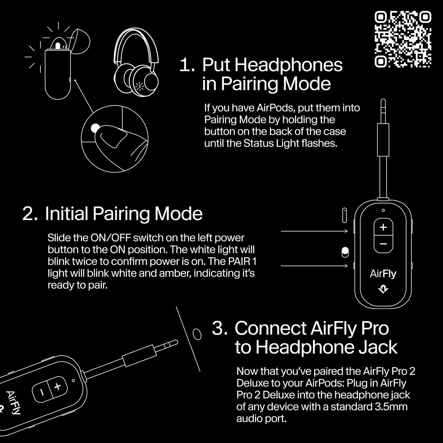 Twelve South AirFly Pro Deluxe | Bluetooth wireless audio transmitter/receiver for up to 2 AirPods - TS-2305