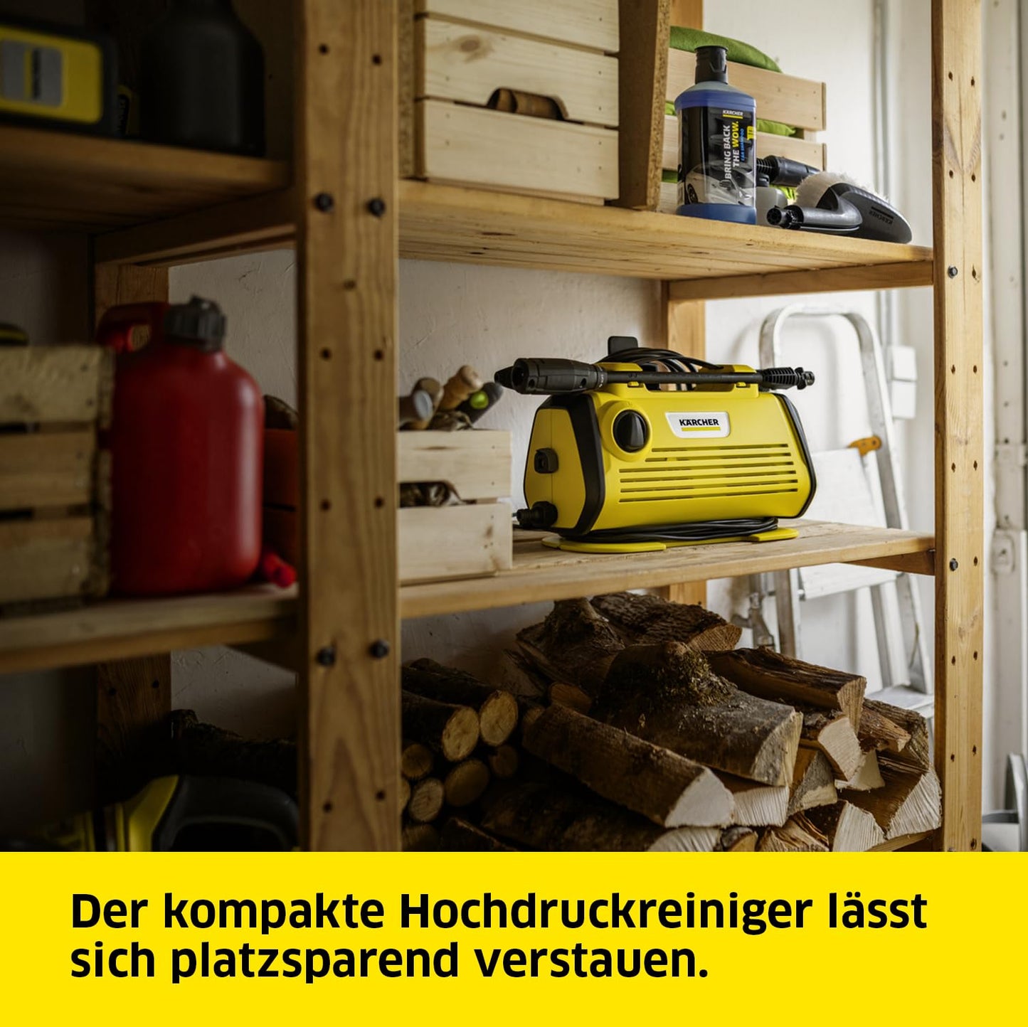 Kärcher high-pressure cleaner K 3 Horizontal Plus, pressure: max. 120 bar, delivery rate: 380 l/h, area performance: 25 m²/h, weight: 4.8 kg, high-pressure hose and gun, dirt blaster, jet lance - 1.602-823.0