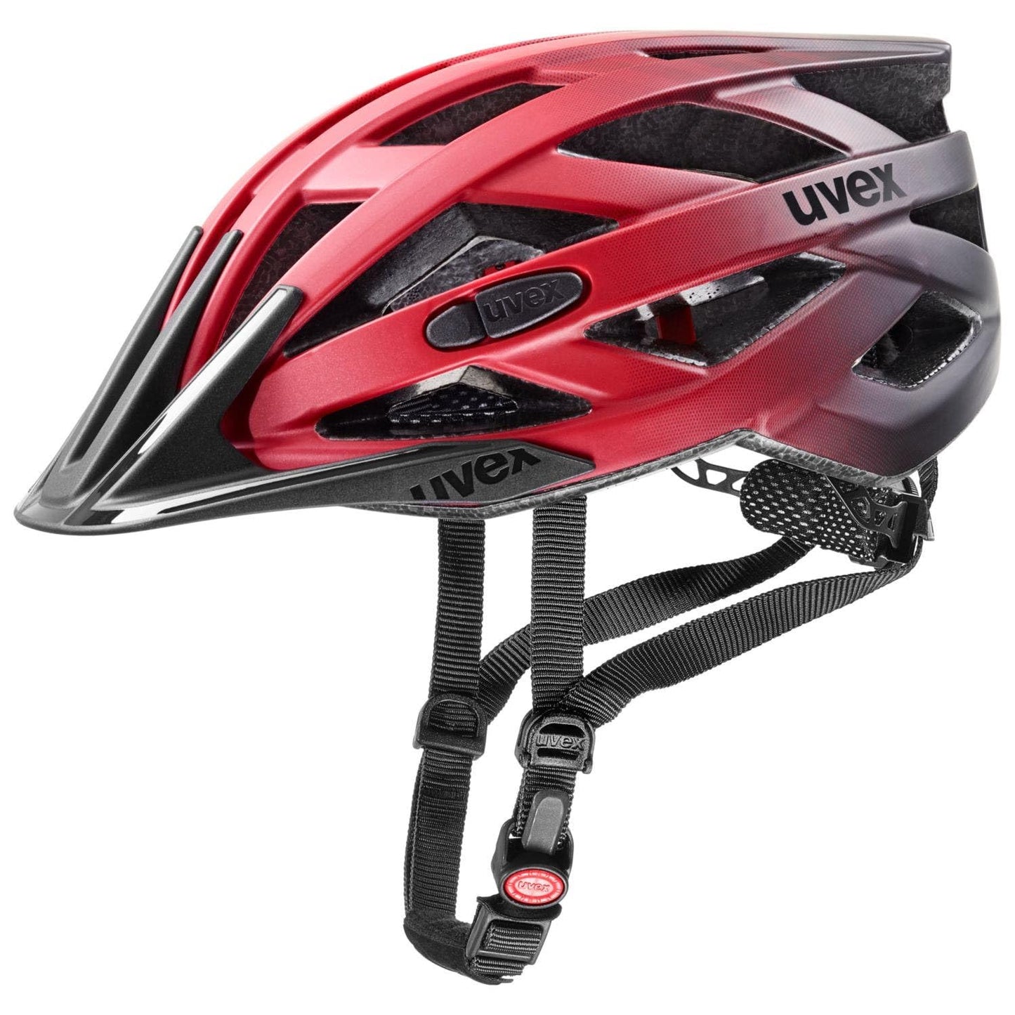 uvex i-vo cc bicycle helmet, red-black matt, 52-57 cm - S413423
