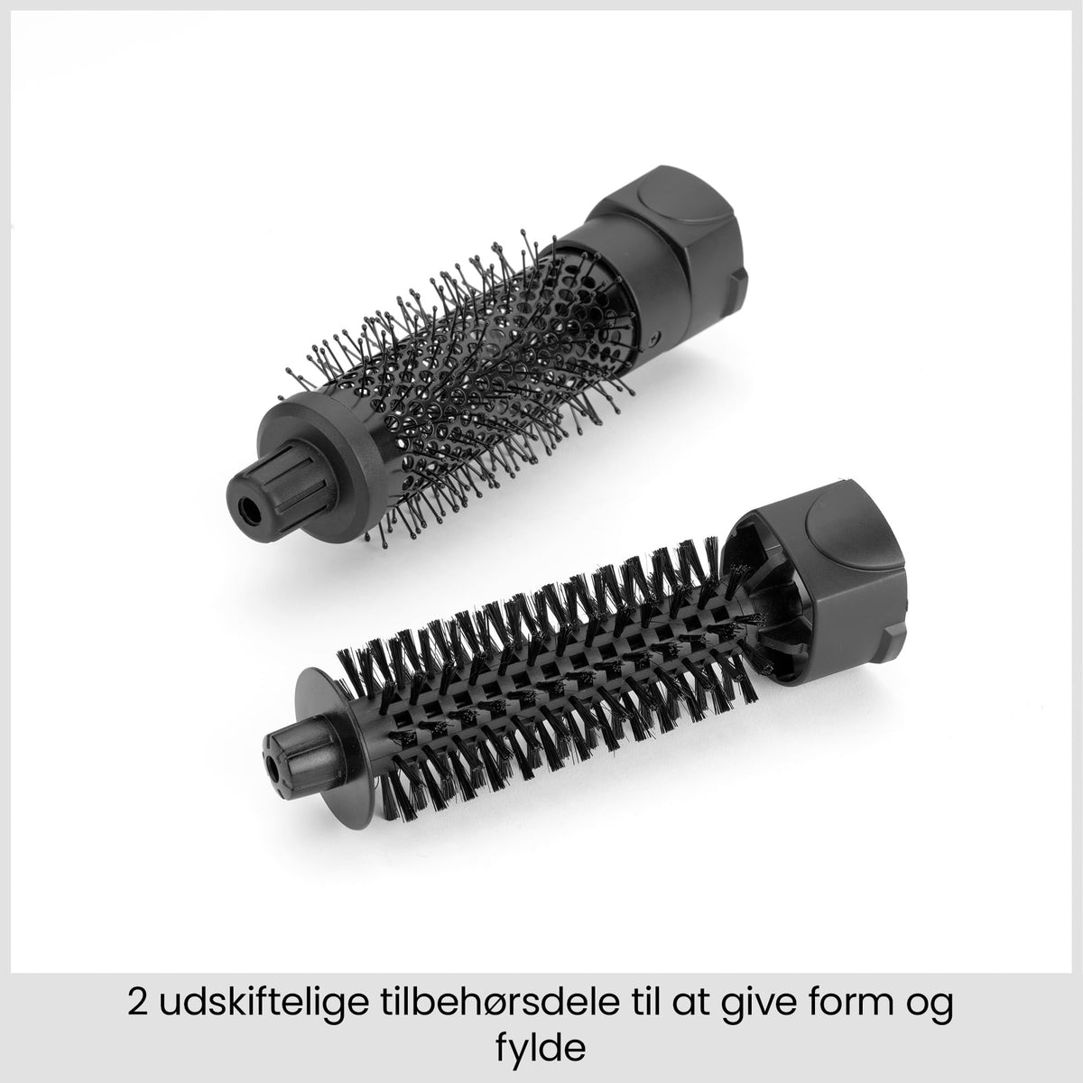 BaByliss Shape & Smooth Hot Air Brush – Powerful 800W Hair Dryer Brush, 30mm & 20mm Attachments, Cool Air Function, Quick Drying & Styling, ideal for short hair, Black, AS82E