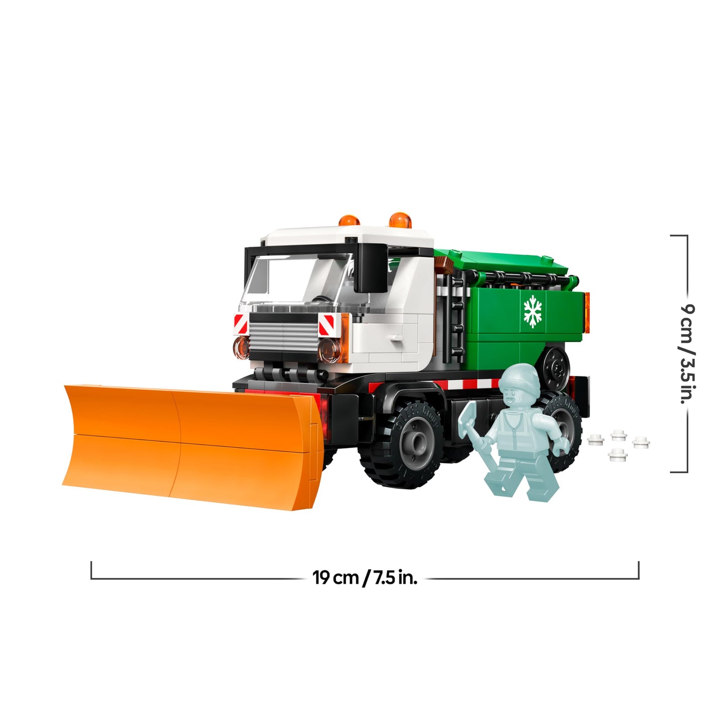 LEGO City snow plow - toy set with minifigure, tools and scatter function - birthday gift for boys aged 6 and over and technology fans - 60490