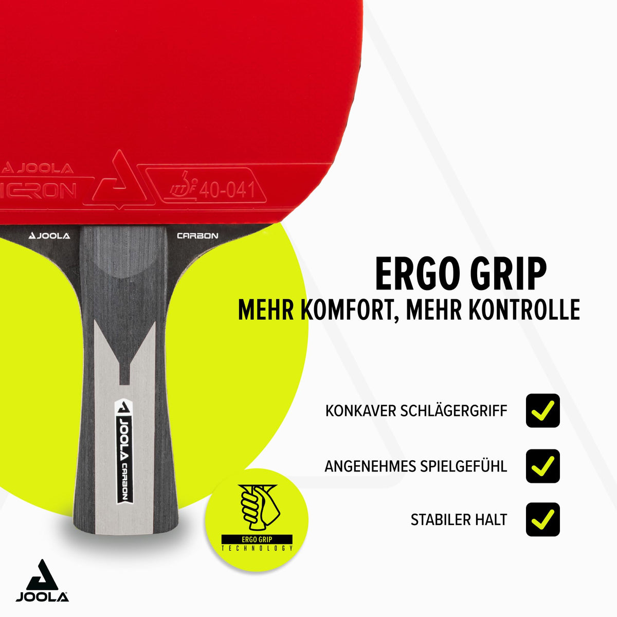JOOLA Rachetă de tenis de masă Carbon X Pro, aprobată ITTF, rachetă profesională pentru competiții, 7 stele, grosime burete 2 MM, Negru/Gri - 54206