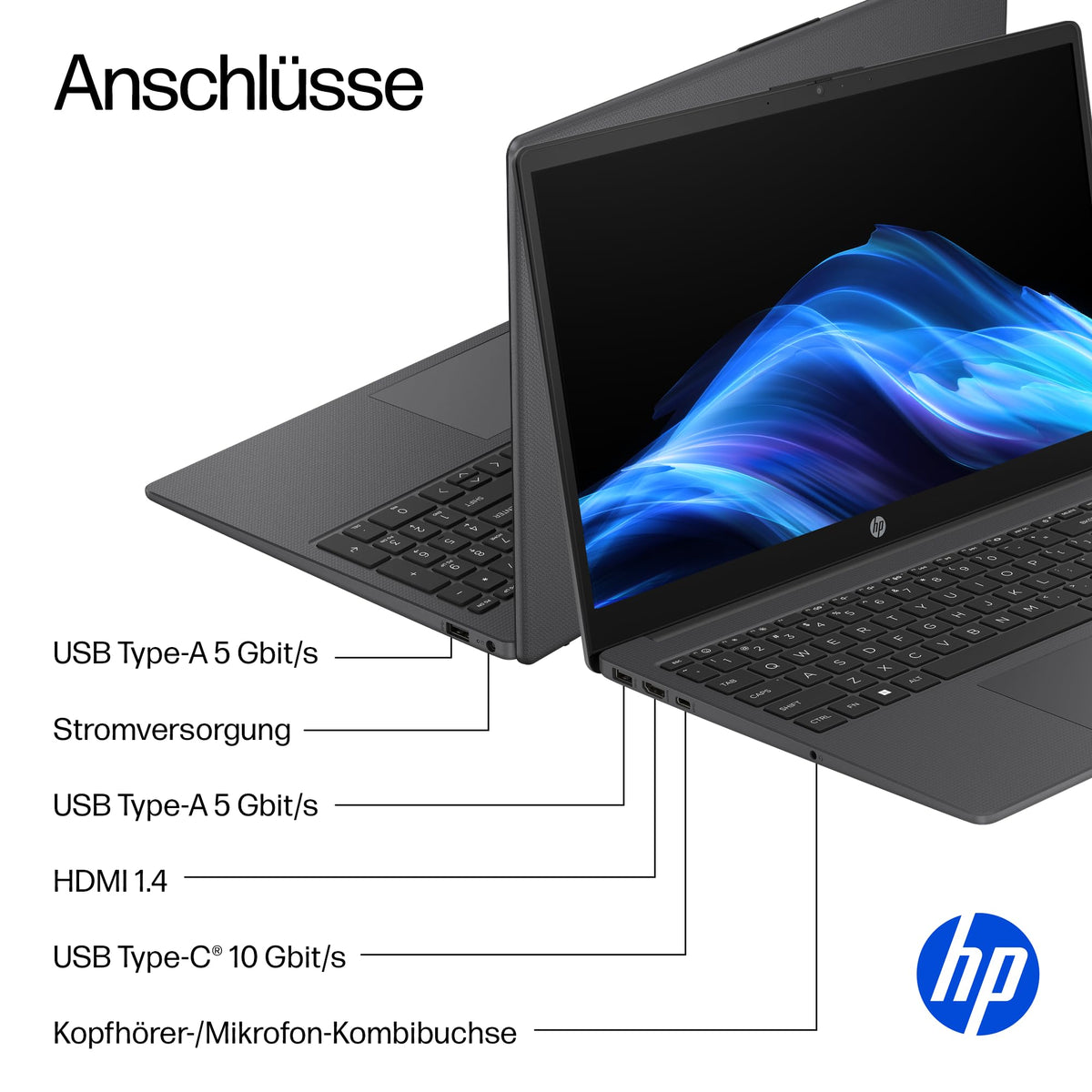 HP Laptop, 15.6" FHD, Intel Core 5, 16GB RAM, 512GB SSD - D7SR9EA#ABD