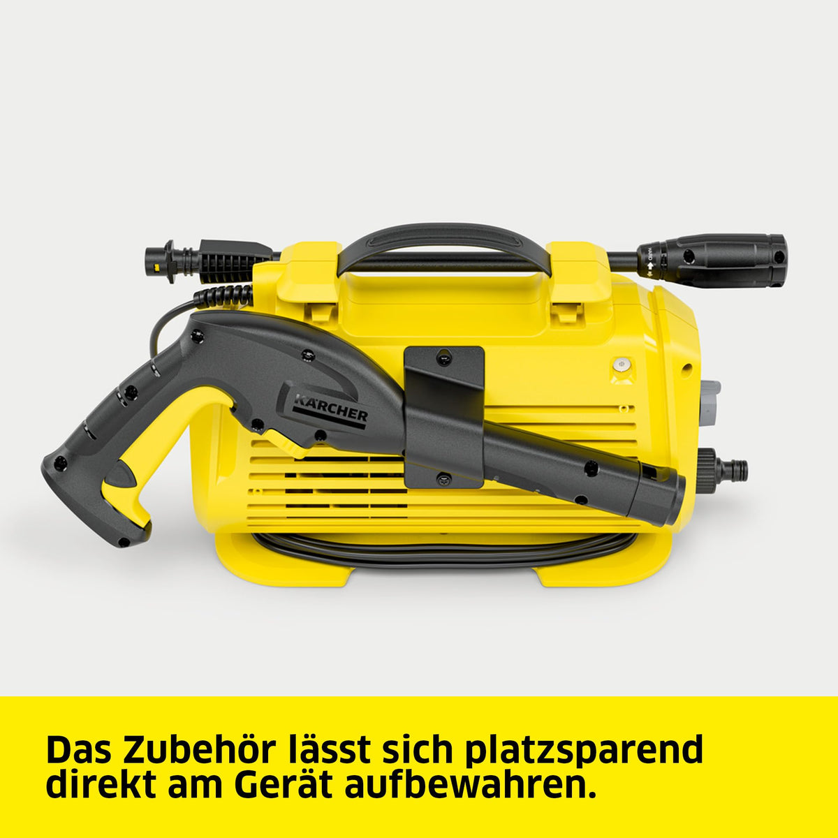 Kärcher High Pressure Cleaner K 2 Horizontal VPS, Pressure: max. 110 bar, Flow rate: 360 l/h, Area performance: 20 m²/h, Weight: 3.5 kg, High-pressure hose and gun, Vario Power spray lance - 1.600-941.0