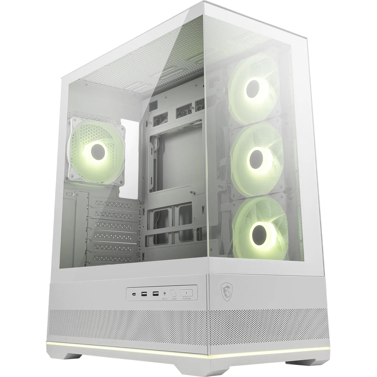 MSI MAG Pano 110R PZ White – Mid-Tower Gaming PC Case - 306-7G28W21-JA4