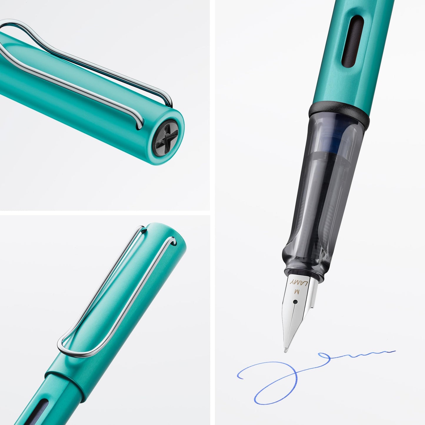 Lamy AL-star tourmaline fountain pen with polished steel nib in line width EF - 4034719