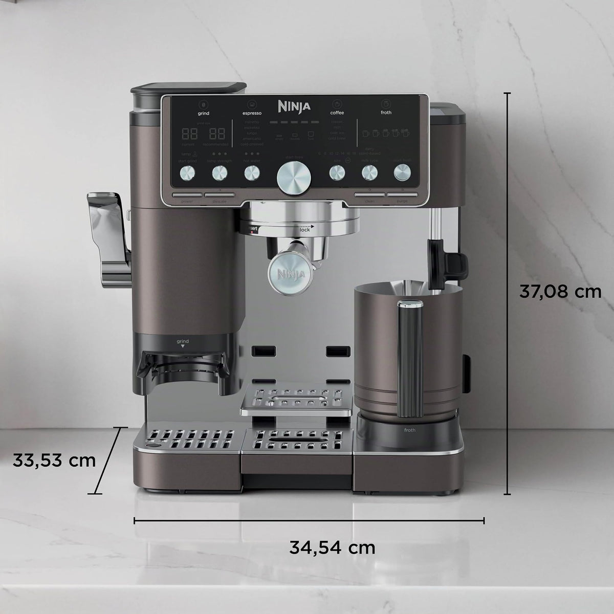 Ninja Luxe Pro 3-in-1-Masina de cafea cu râșniță, ES701EUBR