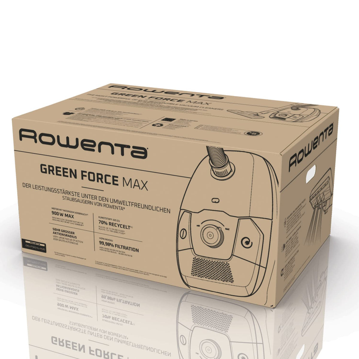 Rowenta G-Force Bagged Vacuum Cleaner, 900 Watts - RO4933