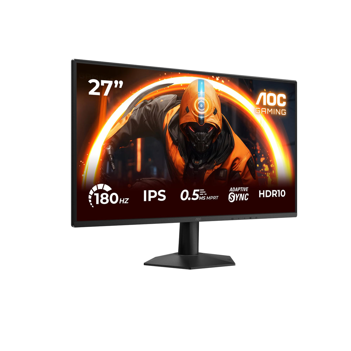 AOC 24G50FAD 24-inch FHD Monitor, 180Hz (OC, Native 144Hz), IPS Panel, 4ms GtG, Adaptive Sync, HDR10, G-Sync Compatible (1920x1080 HDMI 1x 2.0) Black