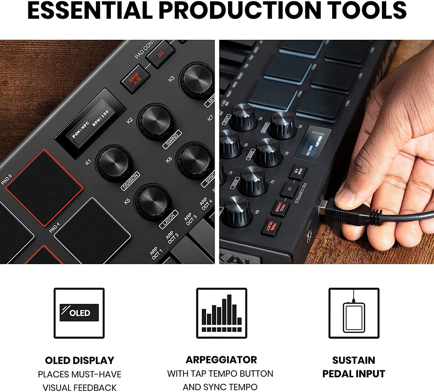Akai MPK Mini MK3 Black & M-Audio HDH40