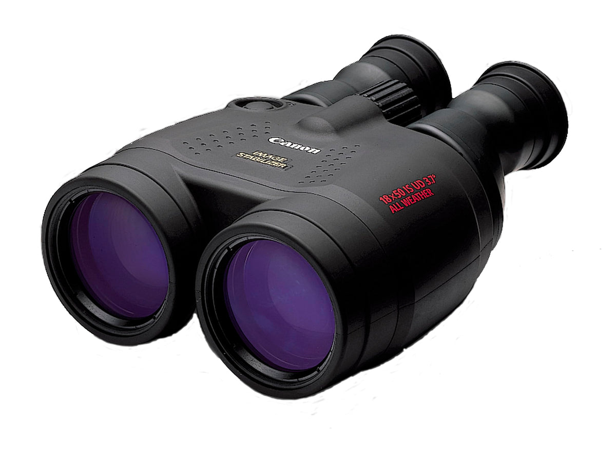 Canon 18x50 IS Binoclu Allwetter (mărire de 18 ori, rezistent la intemperii, binoclu, optic de precizie, stabilizator de imagine IS, focalizare manuală, corecție dioptrică, prismă Porro II), negru - 4624A014
