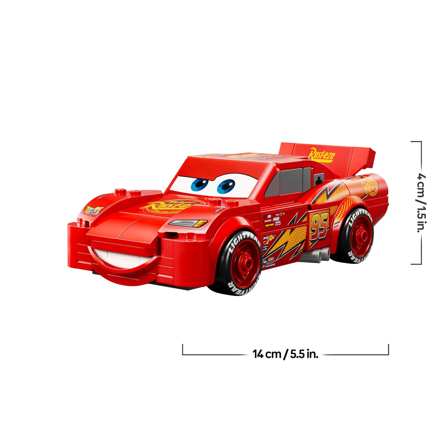 LEGO Speed Champions | Lightning McQueen - Toy for Cars from Disney Pixar - DIY decoration for children's rooms - Car play set - Creative gift for girls, boys and car fans aged 9 and over - 77255