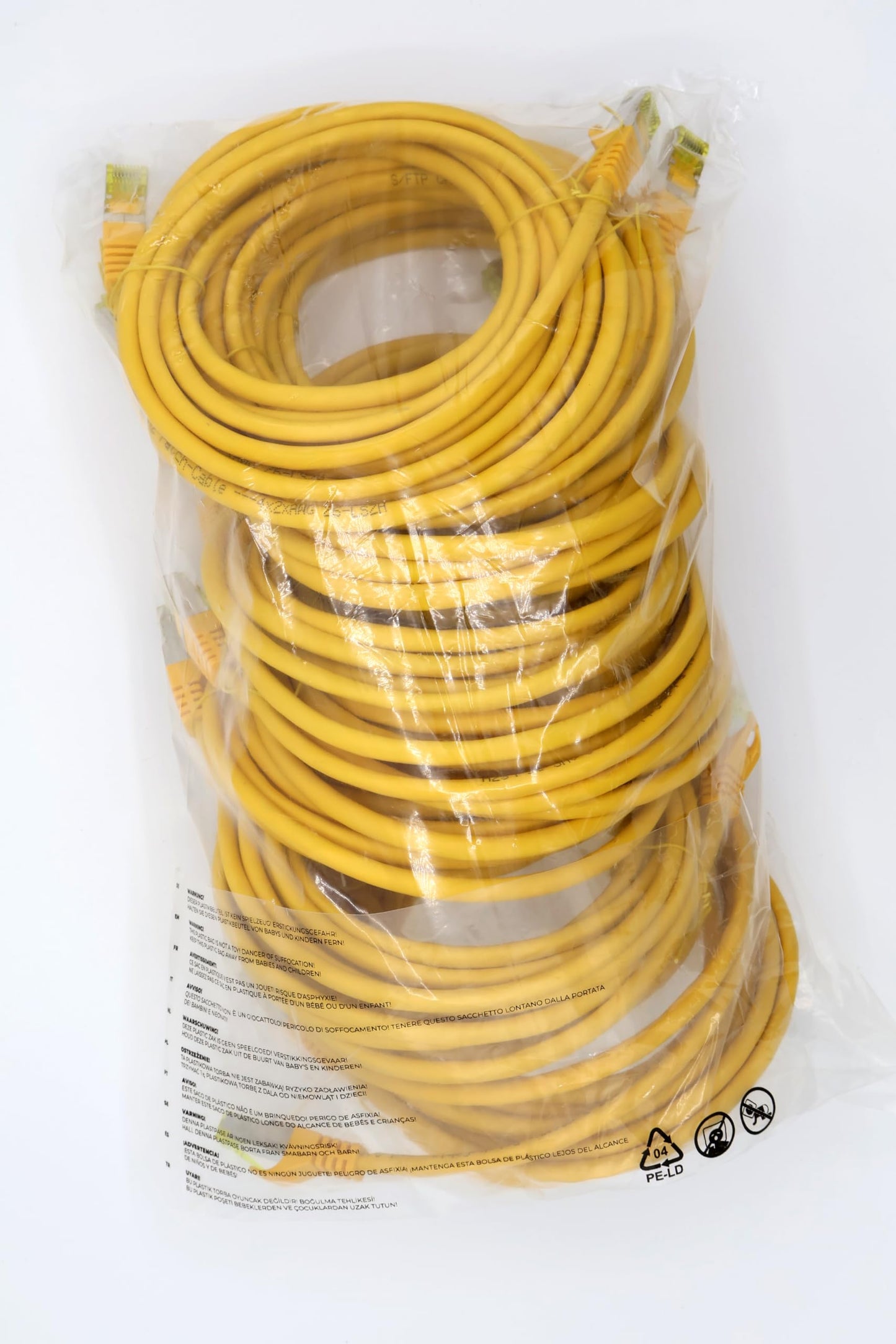 1aTTack.de Cat.7 network cable 3.0 m yellow pack of 10 Cat7 Ethernet cable network LAN cable raw cable 10 Gb s SFTP PIMF LSZH set patch cable with Rj 45 plug Cat.6a - 4251073617022
