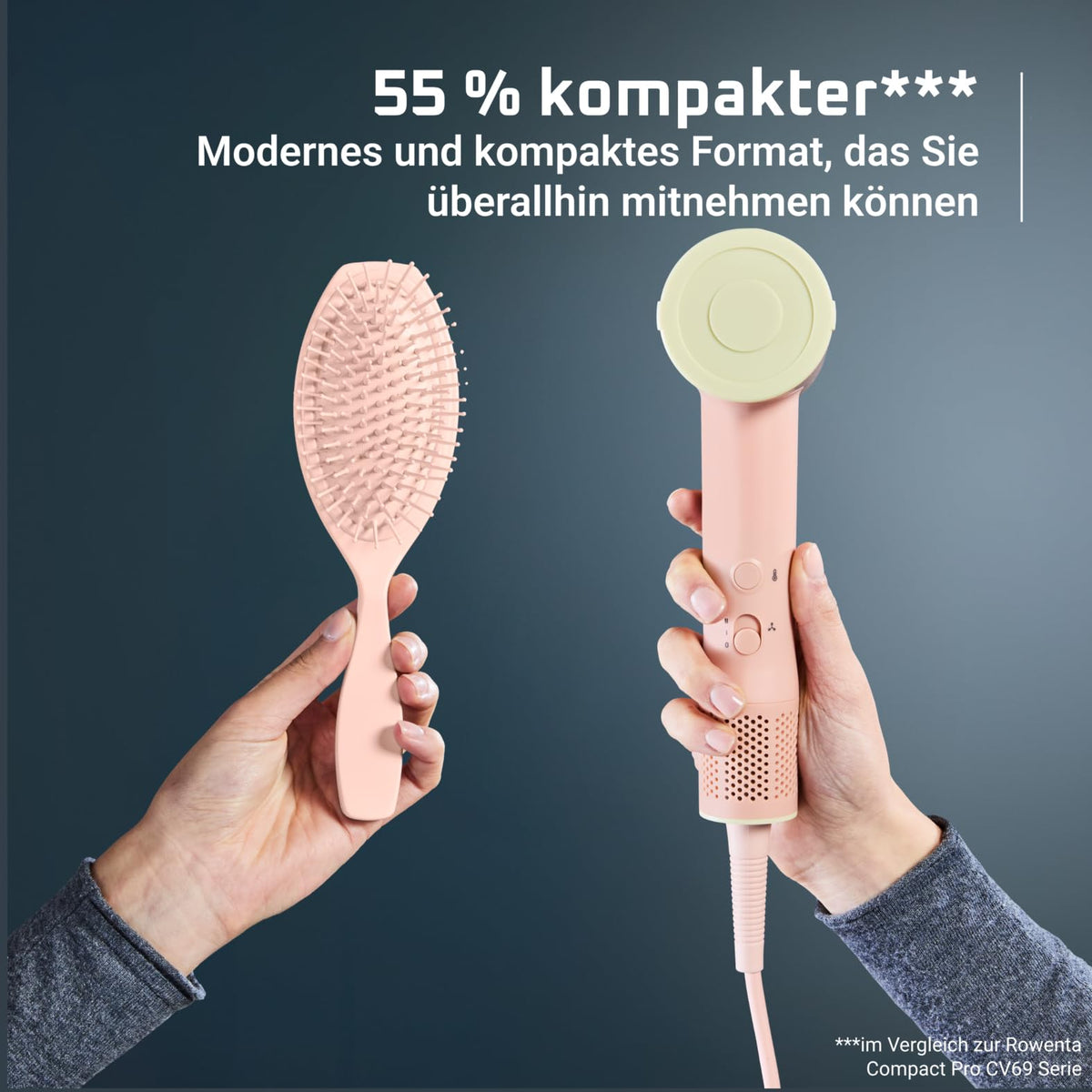 Rowenta Blumia Hair Dryer, High-Speed Motor, 6-mm Magnetic Nozzle - HY5N11E0
