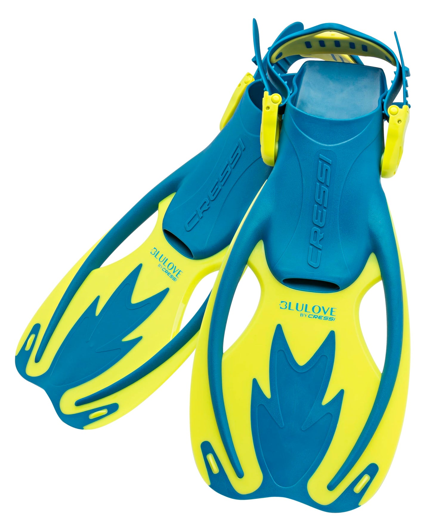 Cressi Rocks Kid Snorkeling Fins for Children - Adjustable Fins - Quick Putting On, Adjustable Foot Area - Diving Fins & Swimming Fins Children - Blue - S/M (26/32) - USF020202B