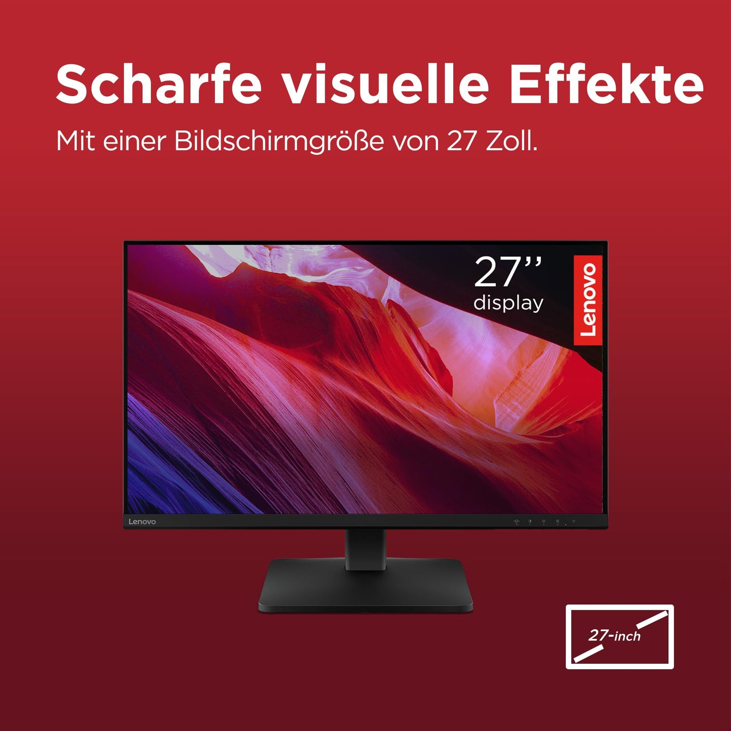 Lenovo L27qe | 27" QHD WLED Monitor - 68C8GAC3EU