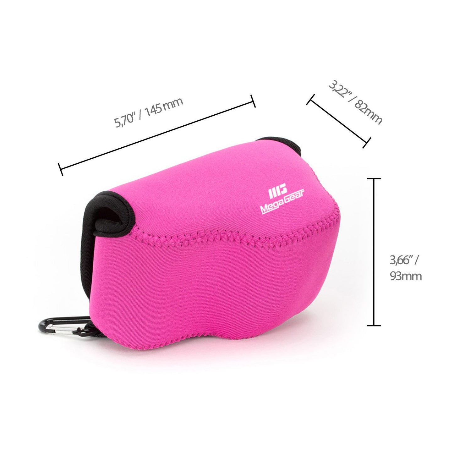 MegaGear Ultralight Neoprene Camera Case Compatible with Sony Alpha A6400, A6500, A6300, A6000 (16-50mm) - Pink - MG066