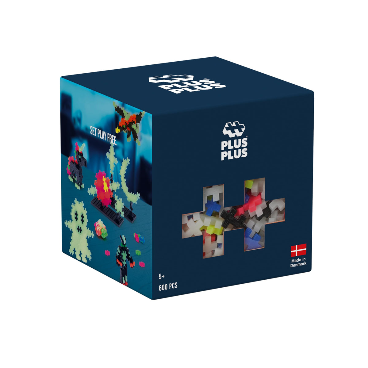 Plus Plus - 600 Creative Building Blocks Glow-in-the-Dark - 3974