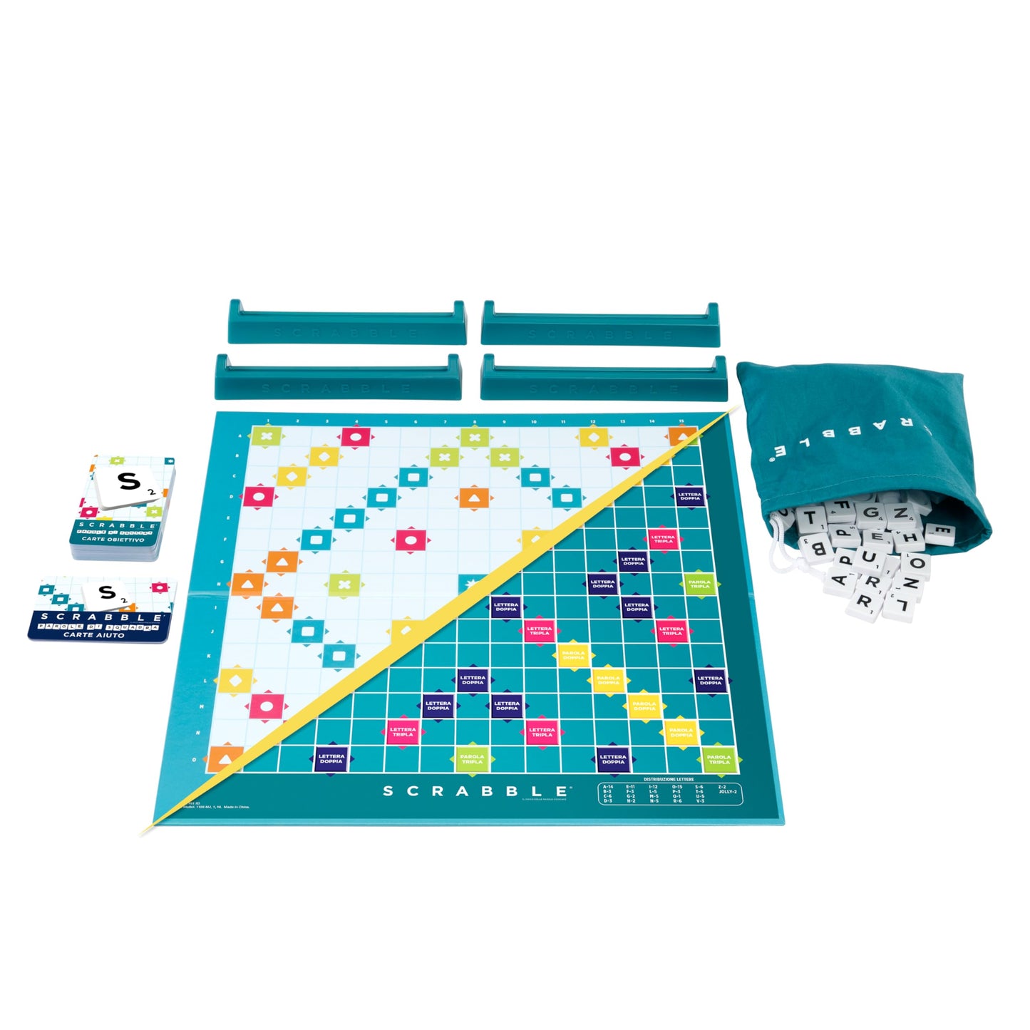 Mattel Games Scrabble Two in One, Version: Italian, HXW03