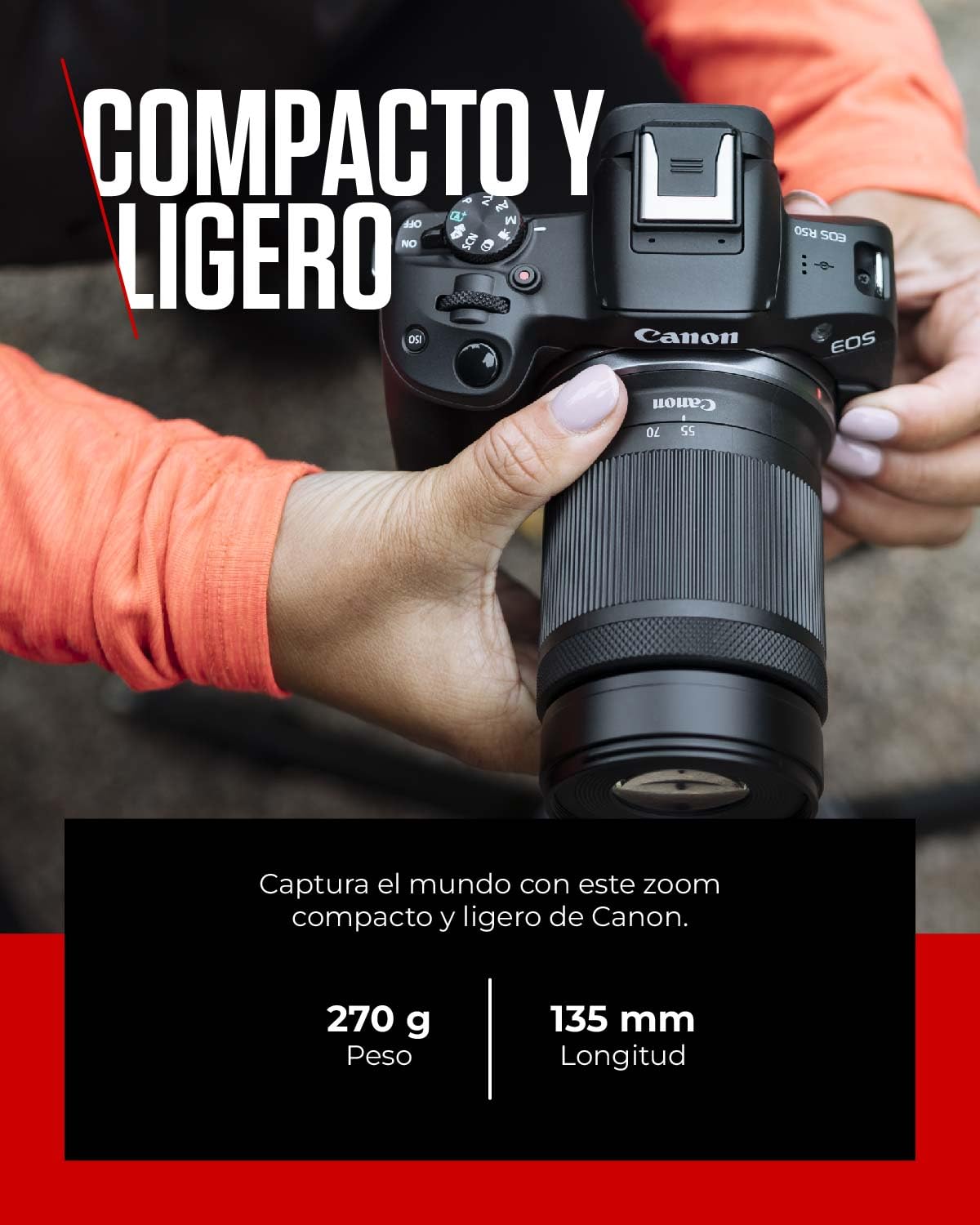 Canon RF-S Lens 55-210mm F5-7.1 IS STM – Telephoto Zoom Lens with 4.5-stop Image Stabilizer for Travel, Sports & Nature | Compatible with EOS R APS-C