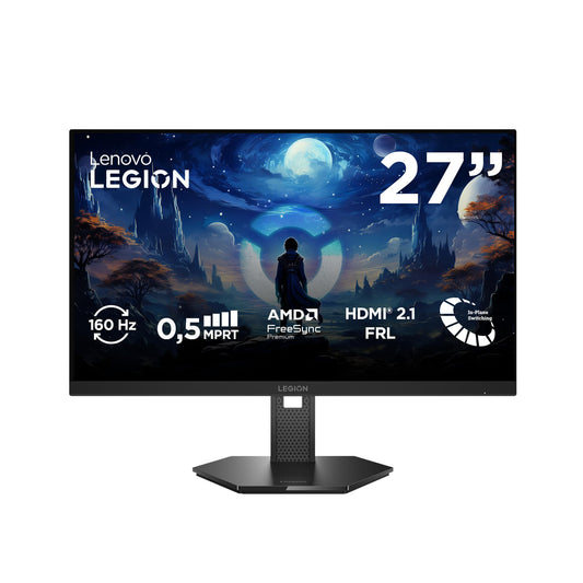 Lenovo Legion 27U-10 | 27" UHD WLED Gaming Monitor | 3840x2160 | 16:9 | 160Hz | 0.5ms response time | HDMI | DisplayPort | Audio 3.5mm | 3-sided panel | TÜV eye protection | black | 6.2 kg - 67D1GAC1EU