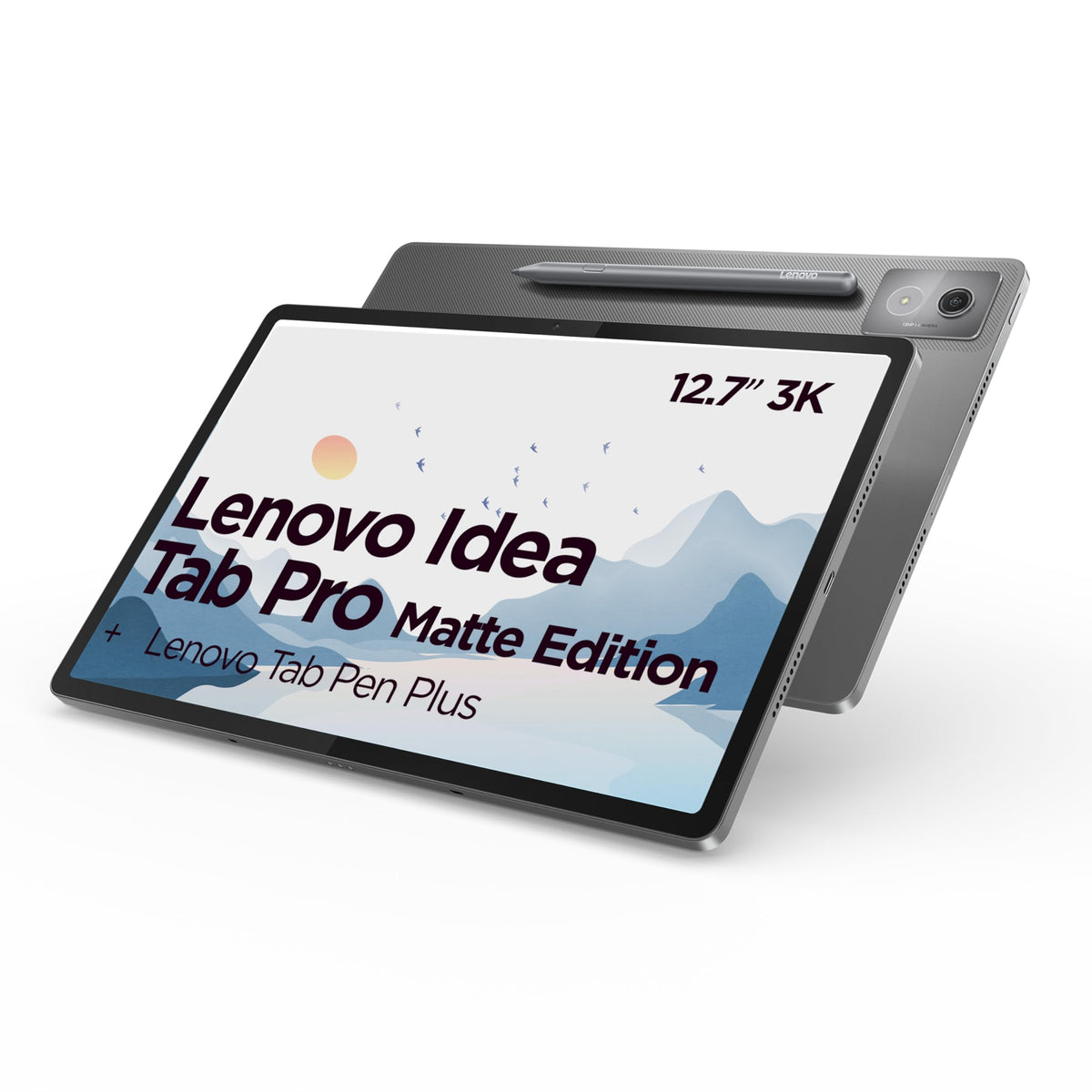 Lenovo Idea Tab Pro Tablet 32.7 cm (12.7 inches), 3K, Matte Edition (MediaTek Dimensity 8300, 8 GB RAM, 128 GB UFS 3.1, 144 Hz, Wi-Fi 6E, Bluetooth 5.3, Android 14), Moon Grey, including Tab Pen Plus - ZAE40091ES