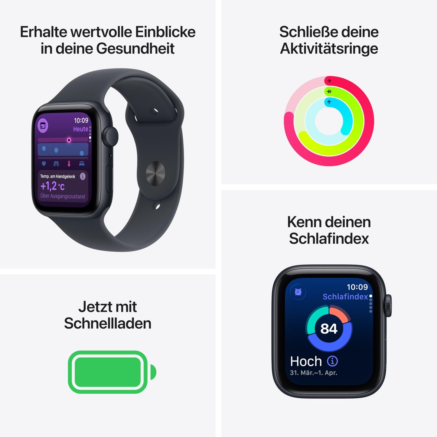 Apple Watch SE 3 GPS 44mm Midnight (MEHG4ZR/A)