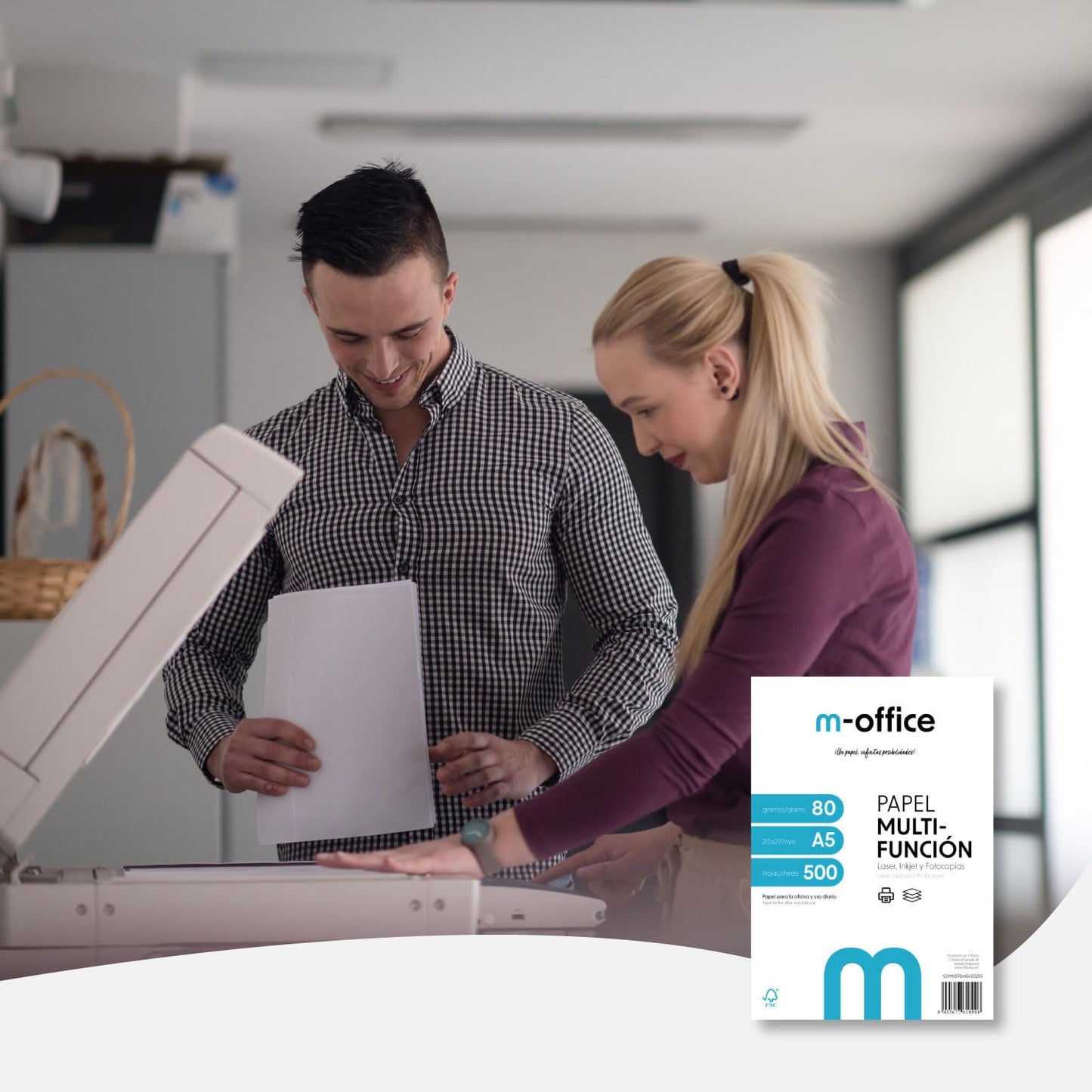 A5 Paper 80g 8 Pack of 500 Sheets Multifunction Paper for Inkjet and Laser Printers A5 Sheets 148 x 210mm Ideal for Office and Home m-office (5000 Sheets) - COM0593