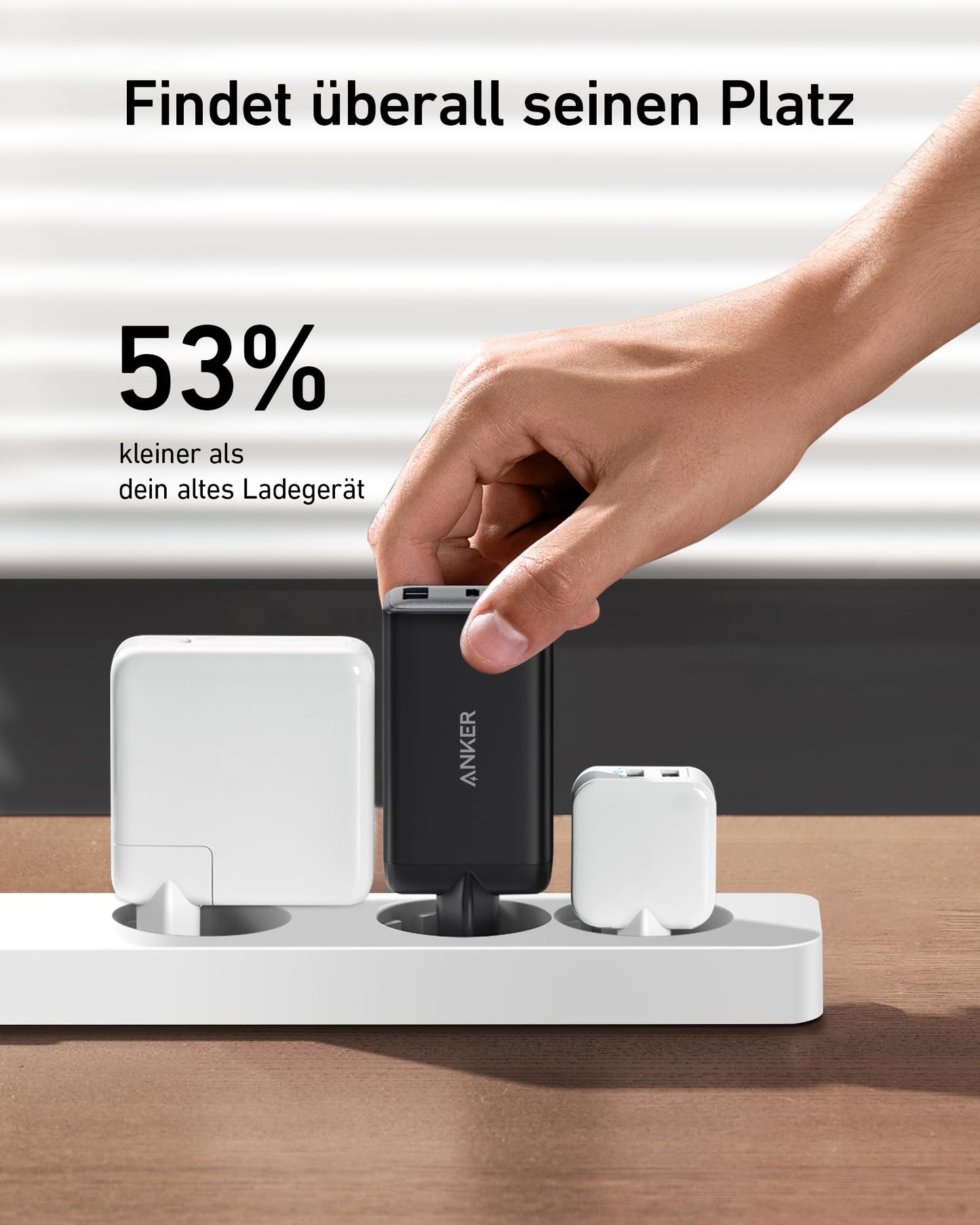 Anker USB C Charger (Nano II 65W) Pod 3-Port PPS Fast Charger, Compact USB-C Power Supply for MacBook Pro, iPad Pro, Steam Deck, Galaxy S20, Dell XPS 13, Note 20/10+, iPhone 15, Pixel - A2667311