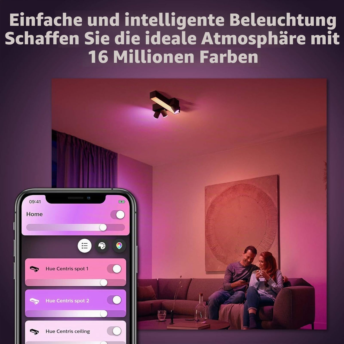 Philips Hue Centris 3-Light Spotlight, Indoor Lighting, Cross Shape, White - 8720169318731