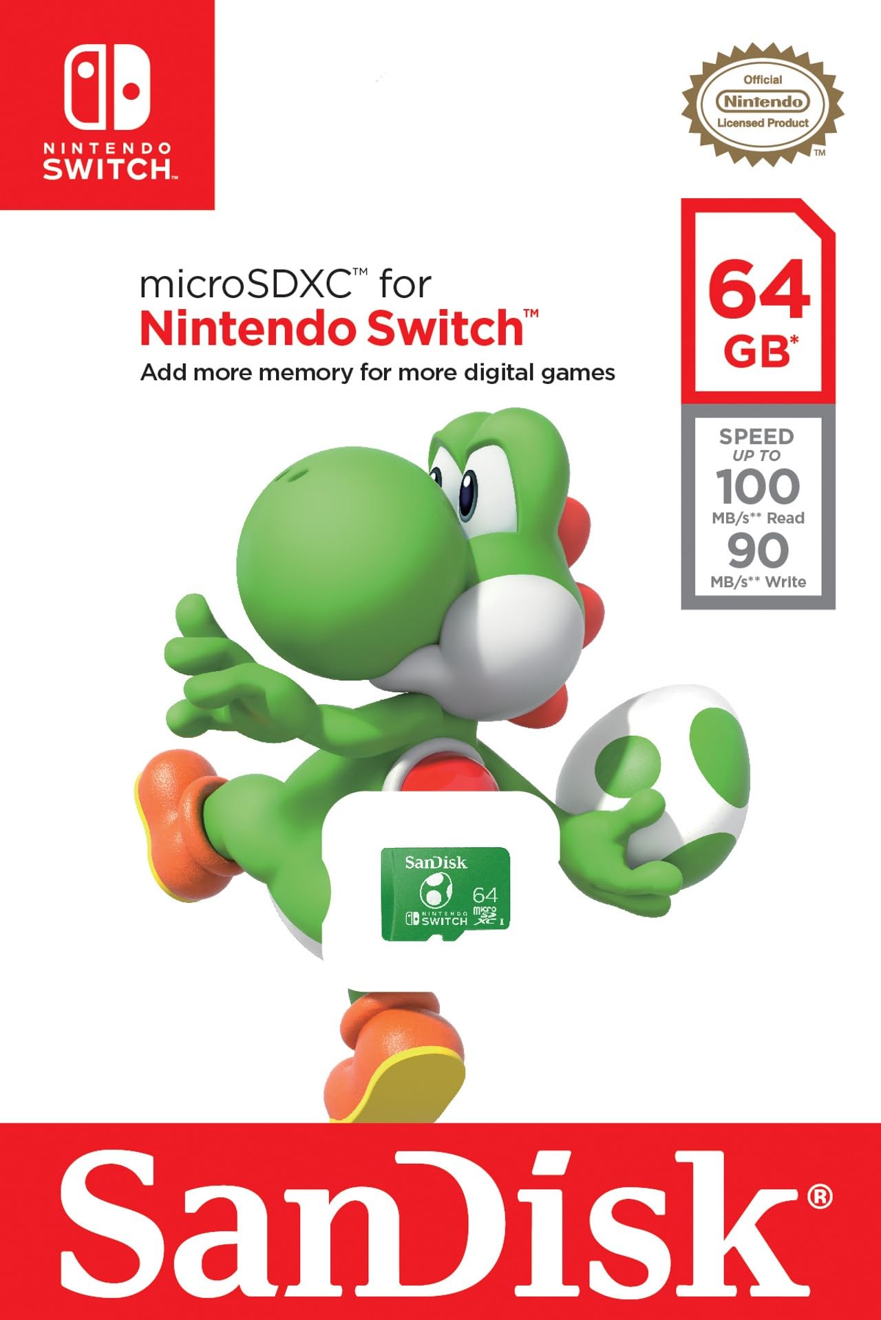 SANDISK microSDXC UHS-I Memory Card for Nintendo Switch - SDSQXAO-064G-GN6Z2