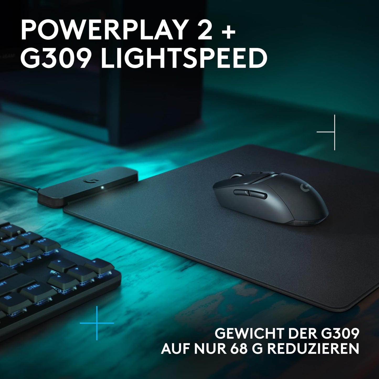 Logitech G G309 Lightspeed Wireless Gaming Mouse + POWERPLAY 2 - 910-005282