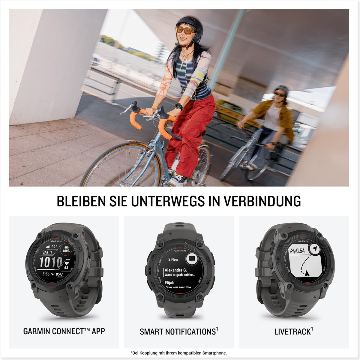 Garmin Instinct E 40mm – Ceas inteligent GPS pentru multisport, display de 0,86", autonomie a bateriei de până la 14 zile, peste 60 de aplicații sportive, antrenor, recepție multi-satelit, notificări - 010-02932-00