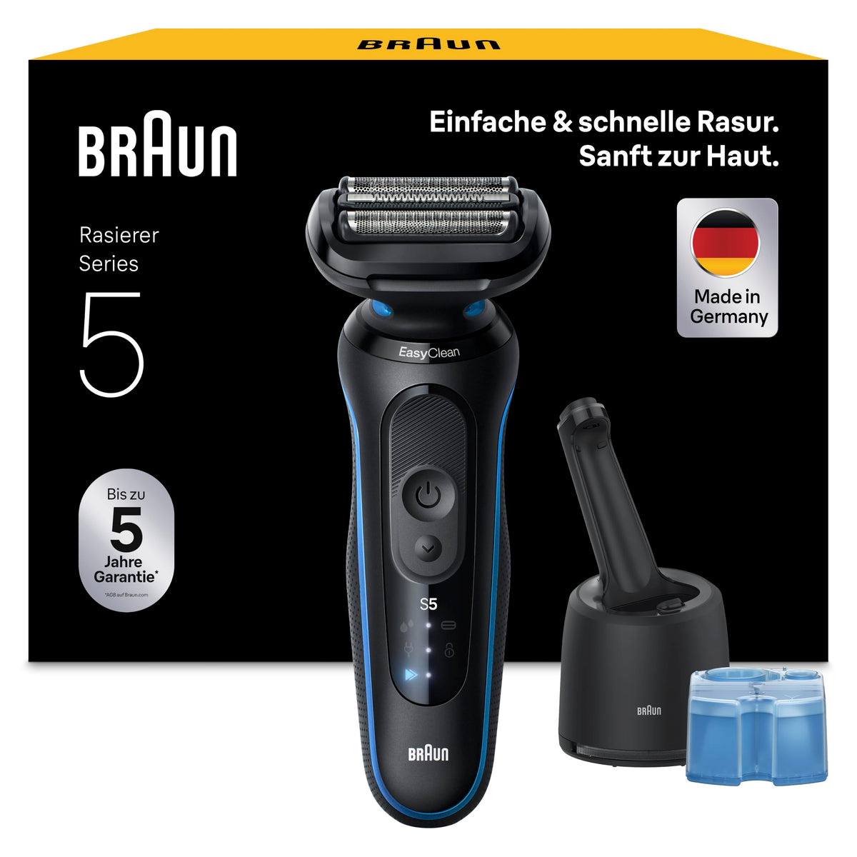 Braun Series 5 Aparat de ras electric pentru bărbați, SmartCare Centre, 52-B7000cc