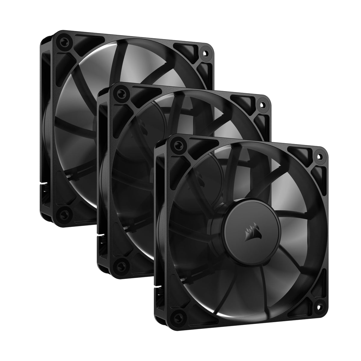CORSAIR RS120 ventilator PWM de 120mm – pachet de trei, negru - CO-9050189-WW