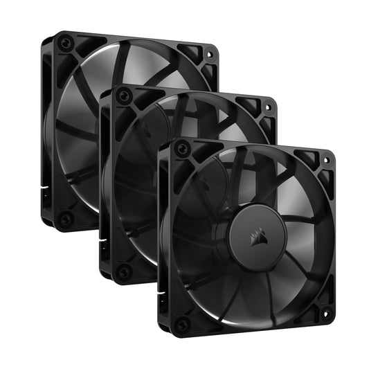 CORSAIR RS120 ventilator PWM de 120mm – pachet de trei, negru - CO-9050189-WW