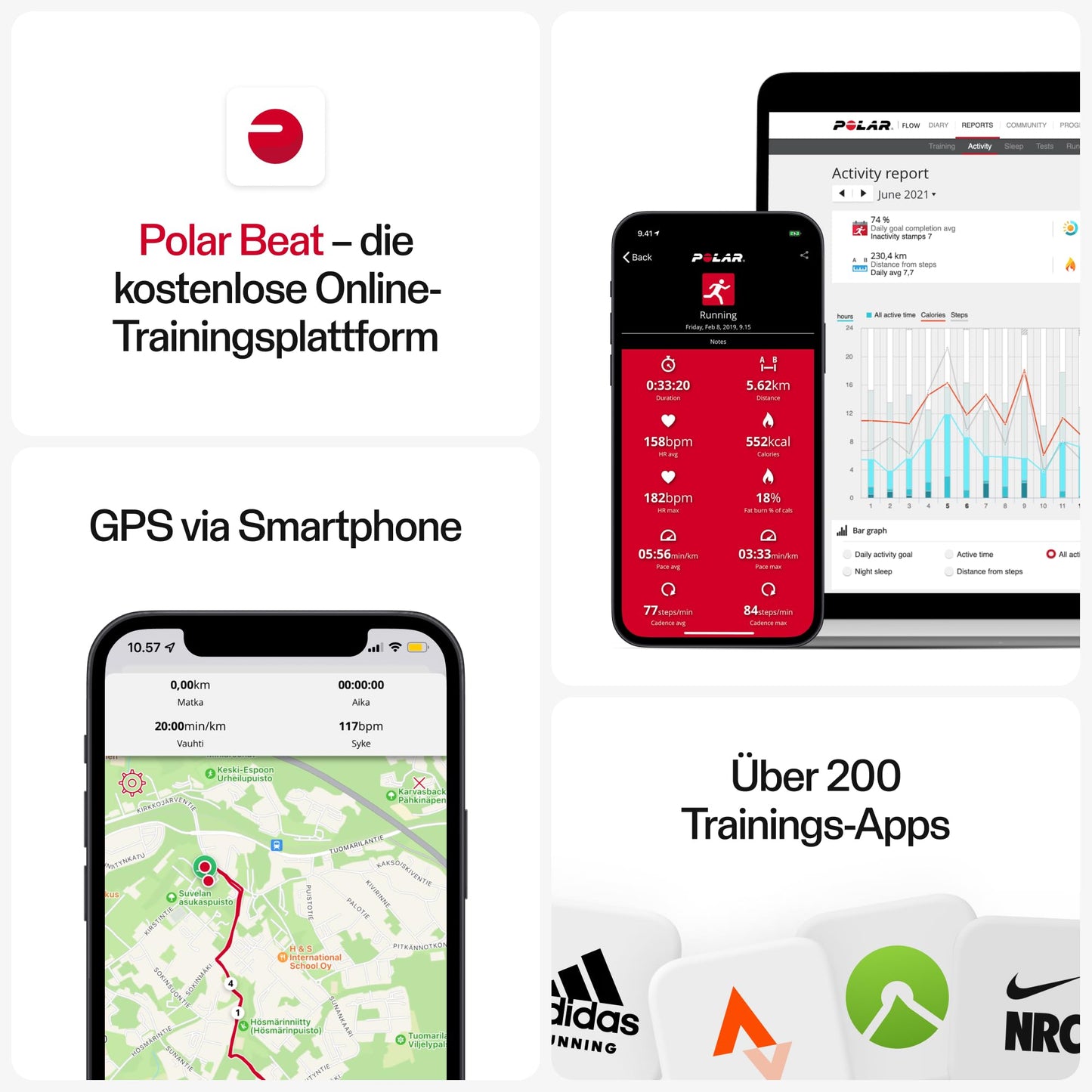 Polar H10 HR sensor - Black ANT+ & Bluetooth, ECG accuracy, HRV measurement, waterproof, machine washable strap, batteries, comfortable seat compatible with many sports & fitness equipment M-XXL 75-115cm - 92075957