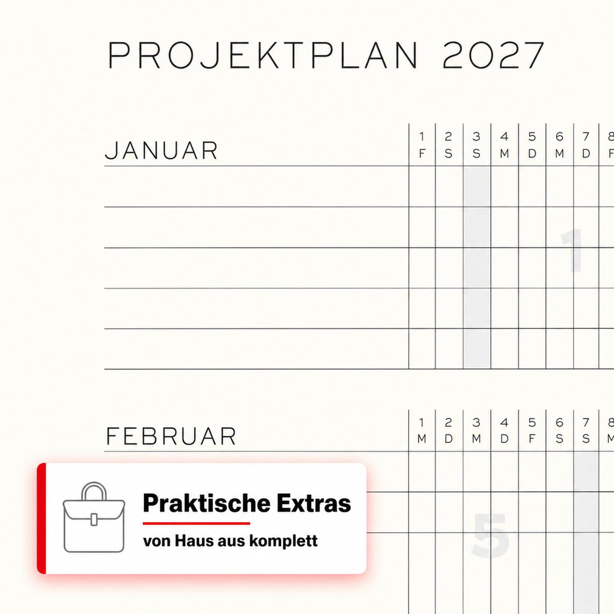 LEUCHTTURM1917 Calendar săptămânal 2027 punctat mediu (A5) cu caiet - Planificator de întâlniri german, Dusty Rose, ianuarie-decembrie 2027, Prezentare generală săptămânală în stânga + Pagina de note în dreapta - 400091
