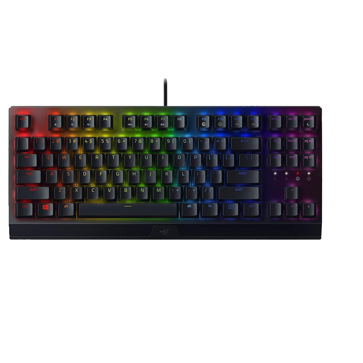 Razer BlackWidow V3 Tenkeyless (Yellow Switch) - Tastatur mecanică pentru gaming fără bloc numeric (Switch-uri mecanice silențioase, compactă, taste complet programabile) layout QWERTY US | Negru - RZ03-03491800-R3M1