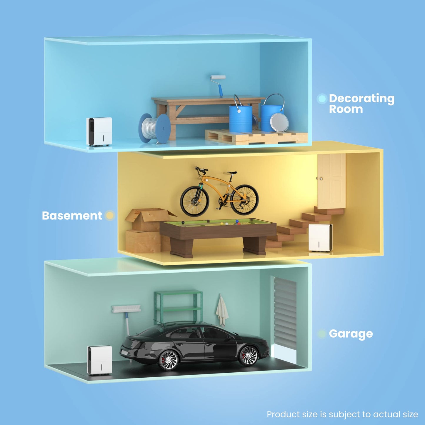 Comfee dehumidifier MDDP-50DEN7, 50L / 24h, room size approx. 250m³ (100m²)